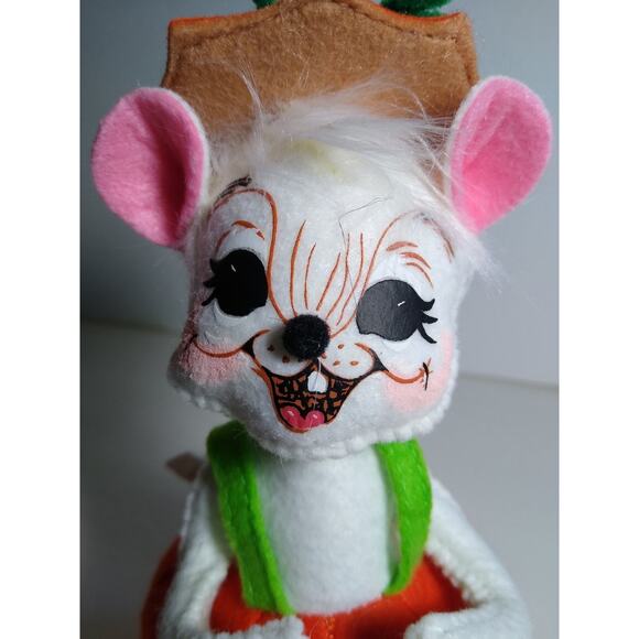 Annalee Mouse Artist Doll Halloween Pumpkin Costume 7 Inch Original - Picture 2 of 4